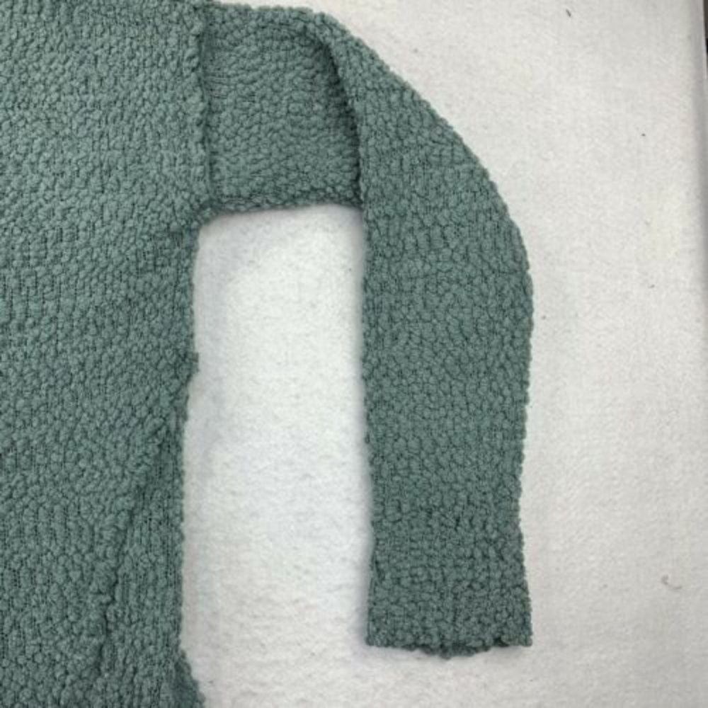 Pink Rose Teal size Small V-Neck Acrylic Knit Sweater Women's Long Sleeve - Picture 6 of 10